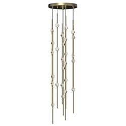 Constellation Andromeda 12"W Short Brass 3000K Clear Lens Round LED Pe