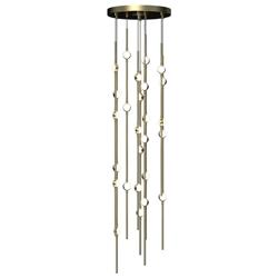 Constellation Andromeda 12"W Short Brass 3000K White Lens Round LED Pe