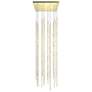 Constellation Andromeda 24" Square LED Pendant - Satin Brass - Clear L