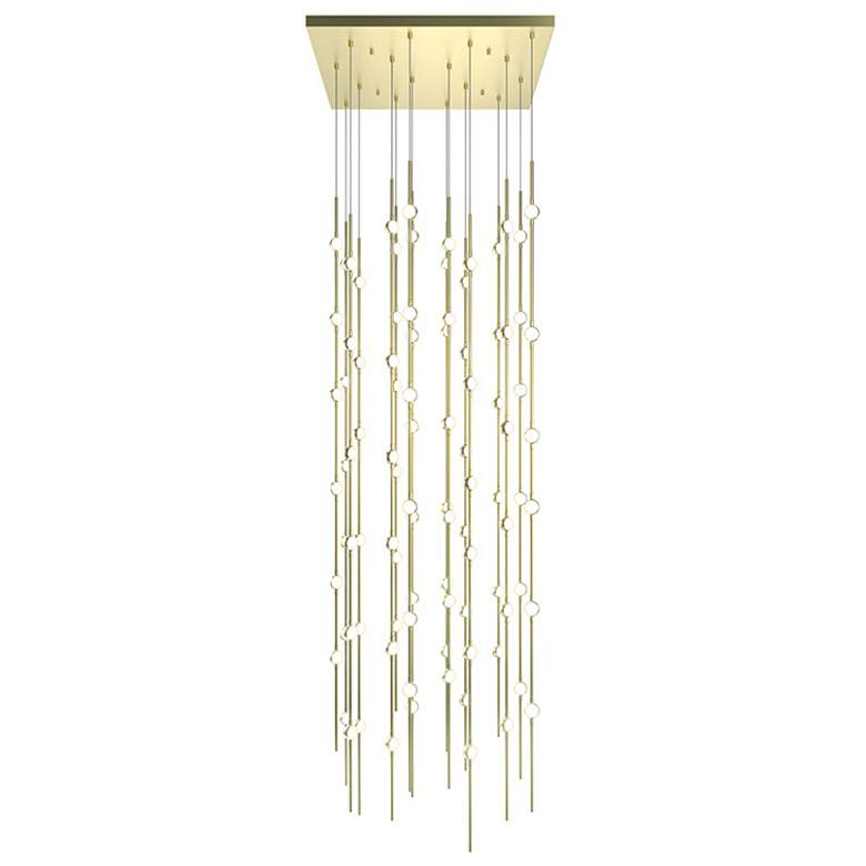 Image 1 Constellation Andromeda 24" Square LED Pendant - Satin Brass - White L