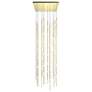 Constellation Andromeda 24" Square LED Pendant - Satin Brass - White L