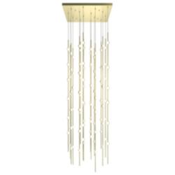 Constellation Andromeda 24" Square LED Pendant - Satin Brass - White L