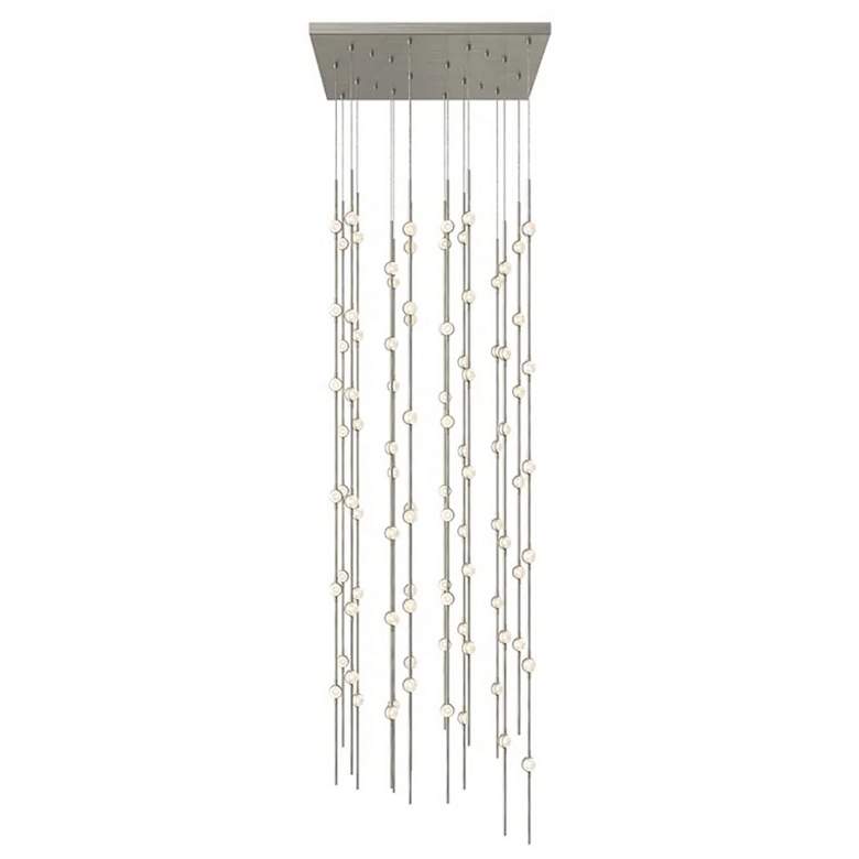 Image 1 Constellation Andromeda 24 inch Square LED Pendant - Satin Nickel - Clear 
