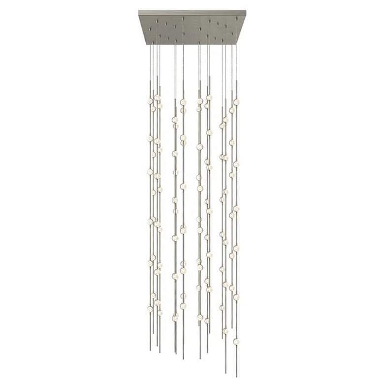 Image 1 Constellation Andromeda 24" Square LED Pendant - Satin Nickel - Clear