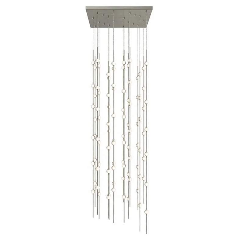 Image 1 Constellation Andromeda 24" Square LED Pendant - Satin Nickel - White