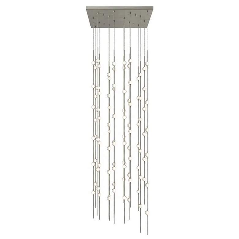 Image 1 Constellation Andromeda 24 inch Square LED Pendant - Satin Nickel - White 