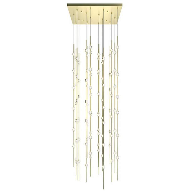 Image 1 Constellation Andromeda 24"W Brass 2700K Clear Lens Square LED Pendant
