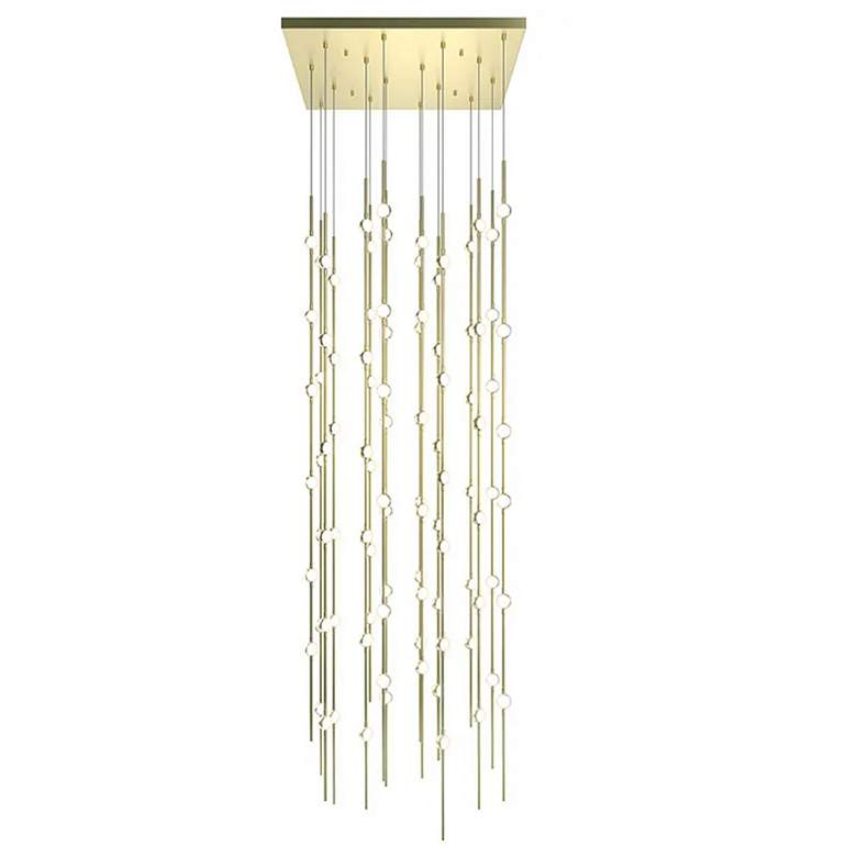 Image 1 Constellation Andromeda 24"W Brass 3000K White Lens Square LED Pendant