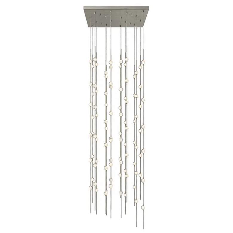Image 1 Constellation Andromeda 24"W Nickel 2700K Clear Lens Square LED Pendan