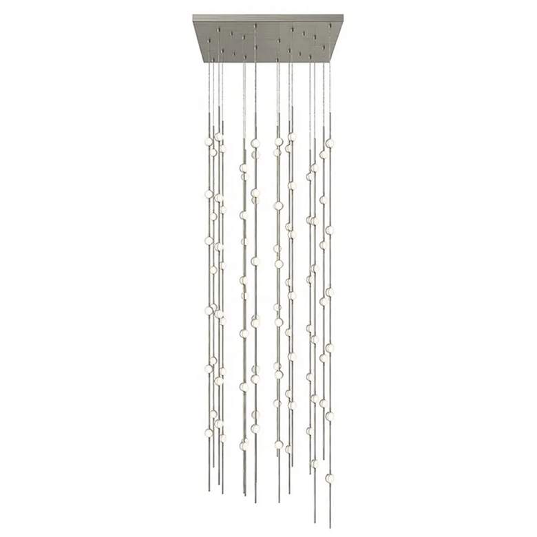 Image 1 Constellation Andromeda 24"W Nickel 2700K White Lens Square LED Pendan