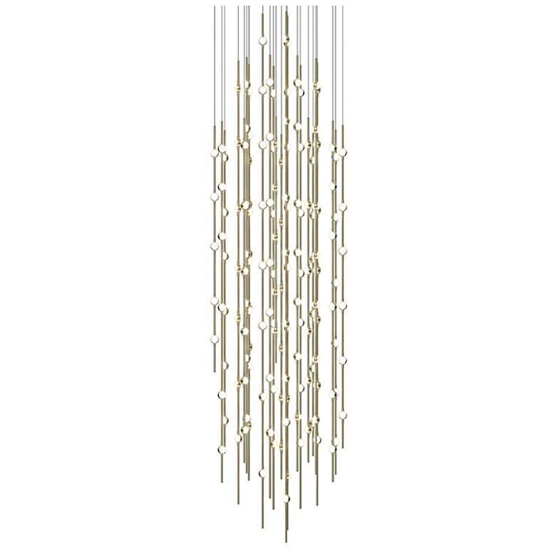 Image 1 Constellation Andromeda 25" Round LED Pendant - Satin Brass - White Le