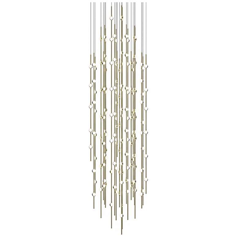 Image 1 Constellation Andromeda 25"W Brass 2700K White Lens Round LED Pendant