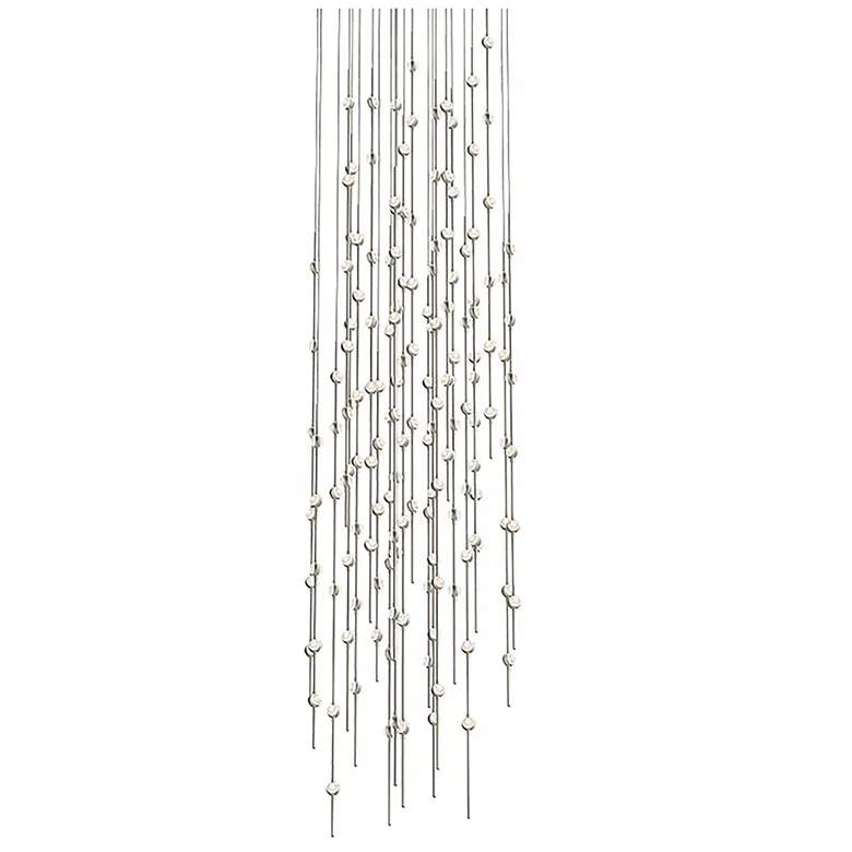 Image 1 Constellation Andromeda 25"W Nickel 2700K Clear Lens Round LED Pendant