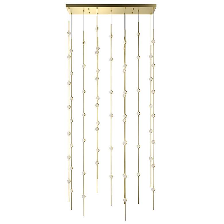 Image 1 Constellation Andromeda 36" Rectangle LED Pendant - Brass - Clear Lens