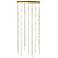 Constellation Andromeda 36" Rectangle LED Pendant - Brass - Clear Lens
