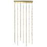 Constellation Andromeda 36" Rectangle LED Pendant - Brass - Clear Lens