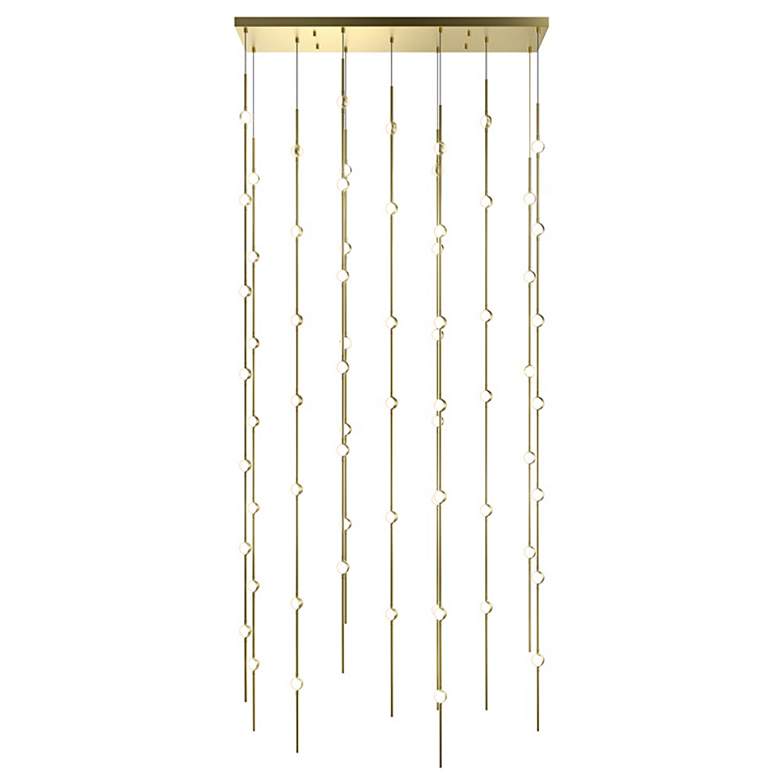Image 1 Constellation Andromeda 36" Rectangle LED Pendant - Brass - White Lens