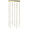 Constellation Andromeda 36" Rectangle LED Pendant - Brass - White Lens