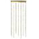 Constellation Andromeda 36"W Brass 3000K Clear Lens Rectangle LED Pend