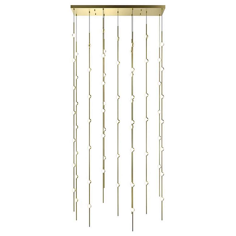 Image 1 Constellation Andromeda 36"W Brass 3000K White Lens Rectangle LED Pend