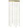 Constellation Andromeda 36"W Brass 3000K White Lens Rectangle LED Pend