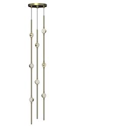 Constellation Andromeda 6"W Short Brass 2700K Clear Lens Round LED Pen