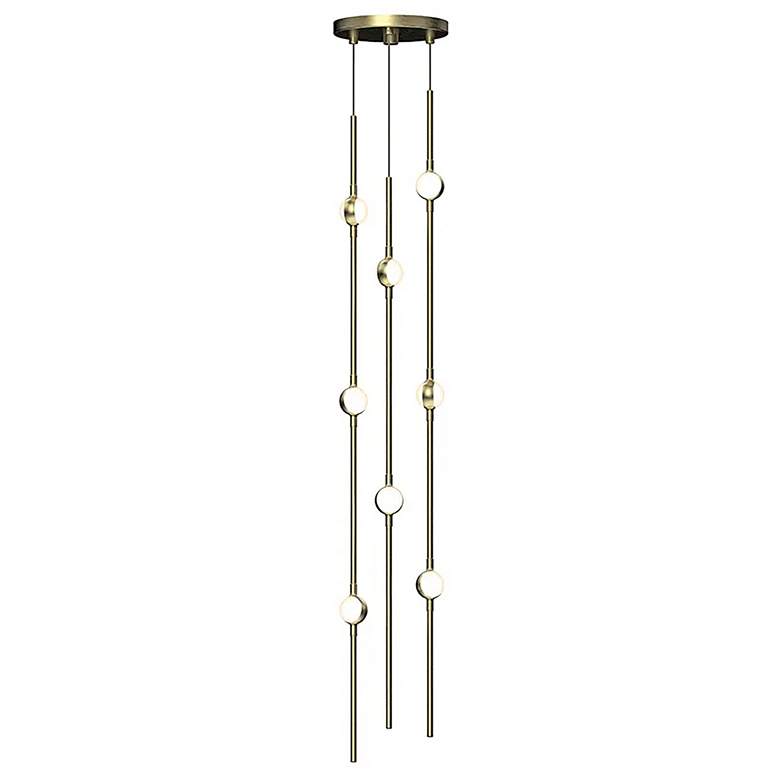 Image 1 Constellation Andromeda 6"W Short Brass 2700K White Lens Round LED Pen