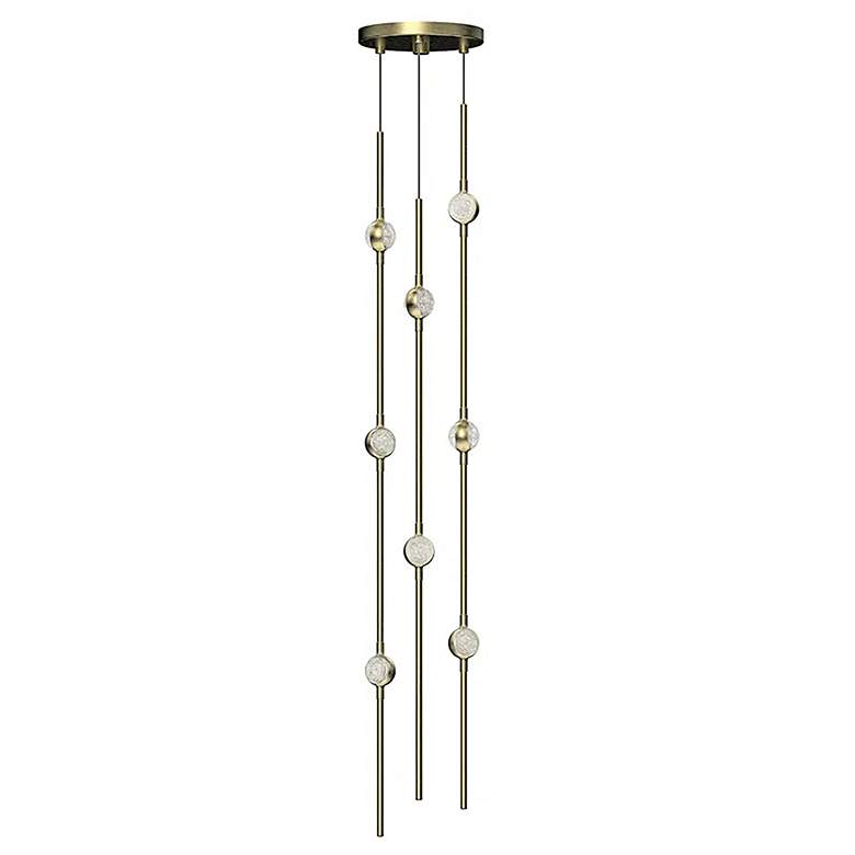 Image 1 Constellation Andromeda 6"W Short Brass 3000K Clear Lens Round LED Pen