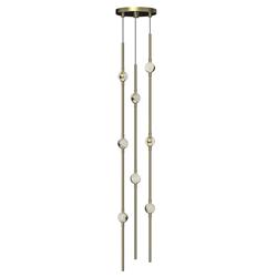 Constellation Andromeda 6"W Short Brass 3000K Clear Lens Round LED Pen