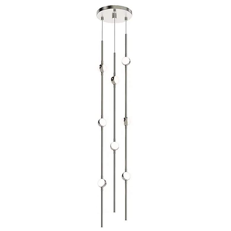 Image 1 Constellation Andromeda 6"W Short Nickel 2700K White Lens Round LED Pe