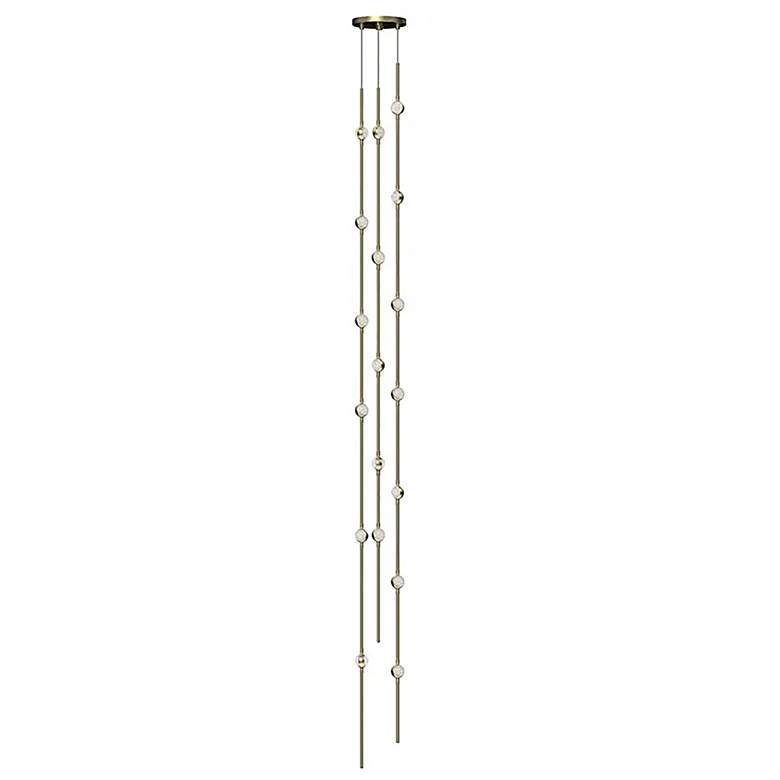 Image 1 Constellation Andromeda 6"W Tall Brass 2700K Clear Lens Round LED Pend