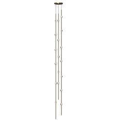 Constellation Andromeda 6"W Tall Brass 2700K Clear Lens Round LED Pend