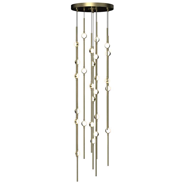 Image 1 Constellation Andromeda Short 12" LED Pendant - Brass - White Lens
