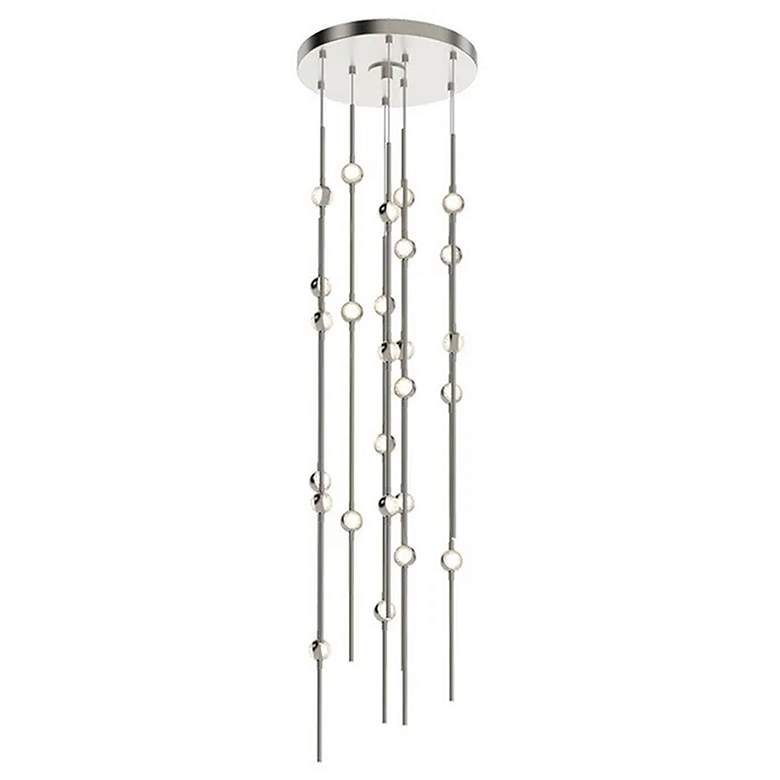 Image 1 Constellation Andromeda Short 12" LED Pendant - Satin Nickel - Clear L
