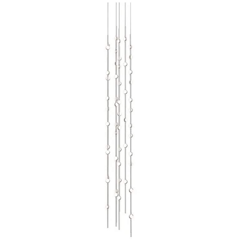 Image 1 Constellation Andromeda Tall 12" Round LED Pendant - Nickel - White Le