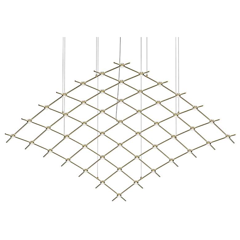 Image 1 Constellation Aquarius Major Chandelier - Brass - Clear Faceted Lens