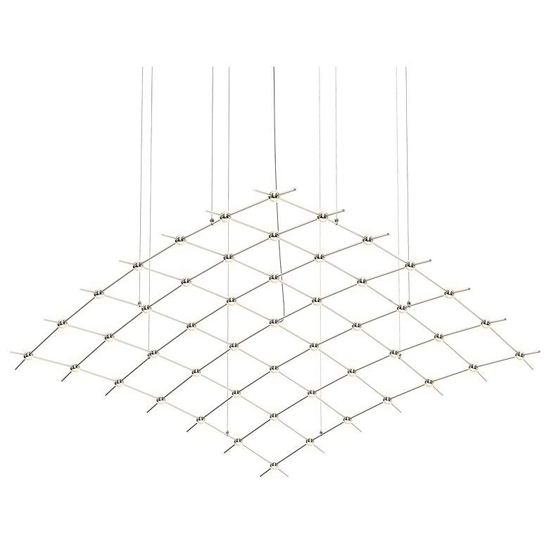 Image 1 Constellation Aquarius Major Chandelier - Nickel - Clear Faceted Lens