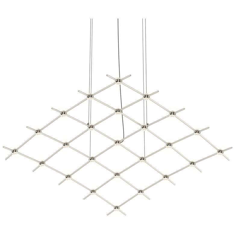 Image 1 Constellation Aquarius Medius 121.75" Wide Satin Nickel Pendant