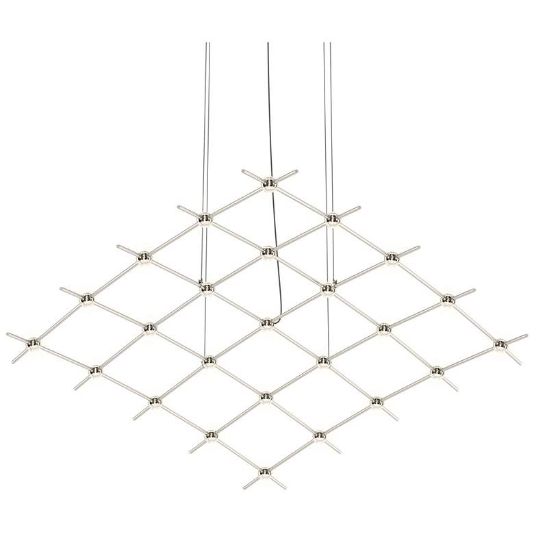 Image 1 Constellation Aquarius Medius 121.75 inch Wide Satin Nickel Pendant