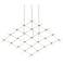 Constellation Aquarius Medius Chandelier - Nickel - Clear Faceted Lens