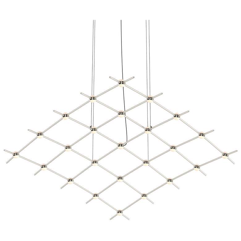 Image 1 Constellation Aquarius Medius Chandelier - Nickel - White Optical Lens
