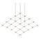 Constellation Aquarius Medius Chandelier - Nickel - White Optical Lens