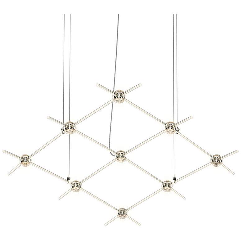 Image 1 Constellation Aquarius Minor 66.75" Wide Clear Faceted Satin Nickel Pe