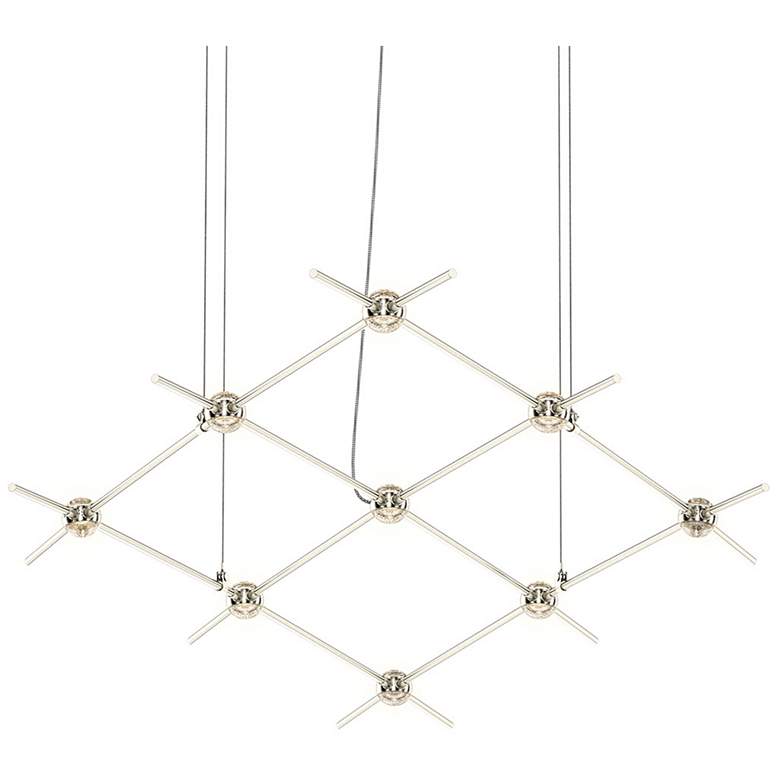 Image 1 Constellation Aquarius Minor 66.75 inch Wide Clear Faceted Satin Nickel Pe