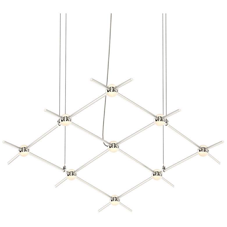 Image 1 Constellation Aquarius Minor 66.75" Wide White Optical Satin Nickel Pe