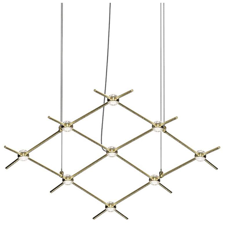 Image 1 Constellation Aquarius Minor Chandelier - Satin Brass - Clear Lens