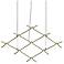 Constellation Aquarius Minor Chandelier - Satin Brass - Clear Lens