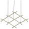Constellation Aquarius Minor Chandelier - Satin Brass - White Lens