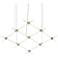 Constellation Aquarius Minor Chandelier - Satin Nickel - Clear Lens