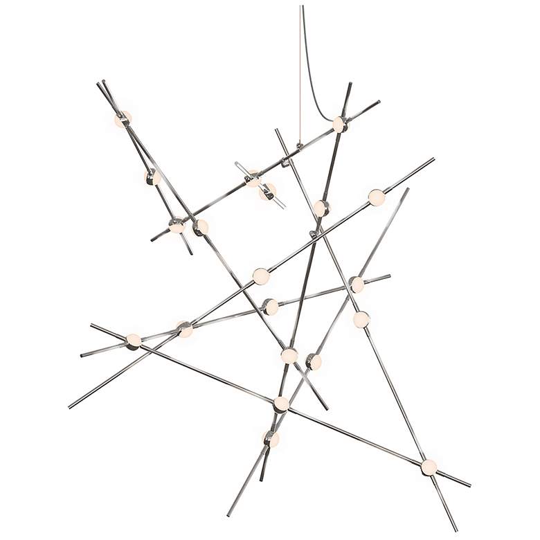 Image 1 Constellation Aquila Major 50" Wide Satin Nickel Pendant